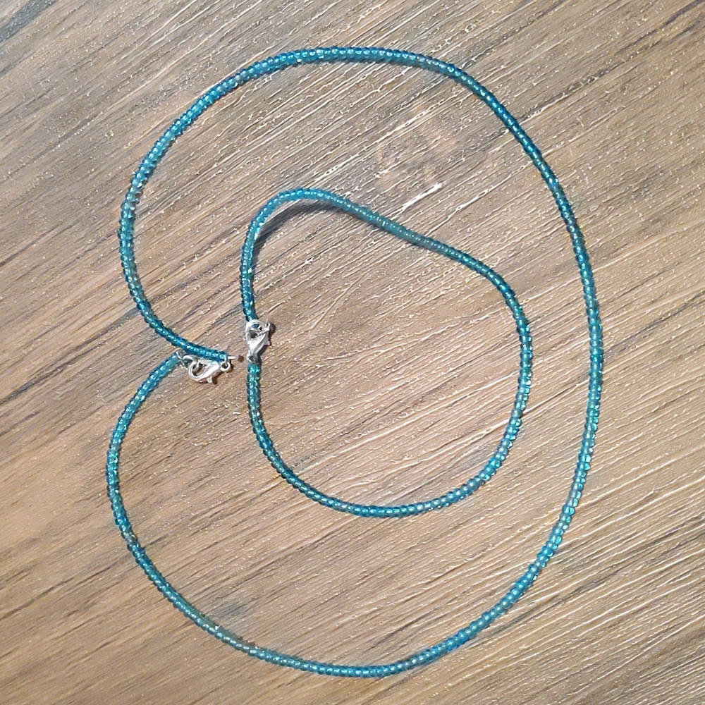 Beaded Choker & Bracelet, Aqua 🌊